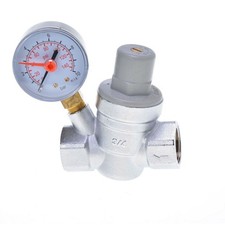 Water Pressure Reducing Valve with Gauge PRV 1/2 3/4