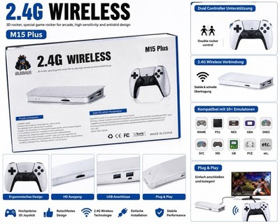 SUGAM M15 Plus 2,4GHz Wireless Controller Plug & Play USB Empfänger Weiß/Schwarz