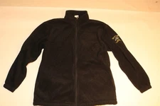 CUTTY SARK SCOTS WHISKEY - Full Zip Fleece Jacket Sweatshirt BLACK MEN'S MEDIUM
