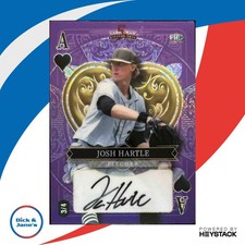 2024 Wild Card Five Card Stacked Josh Hartle Auto Ace of Hearts /4