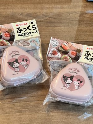 Sanrio My Melody Kuromi Onigiri Rice Ball Maker Case Set of 2 Bento Japan New