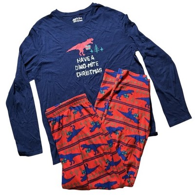 Mens Jammies For Your Families Size L Dino-mite Dinosaur Christmas Pajamas Kohls