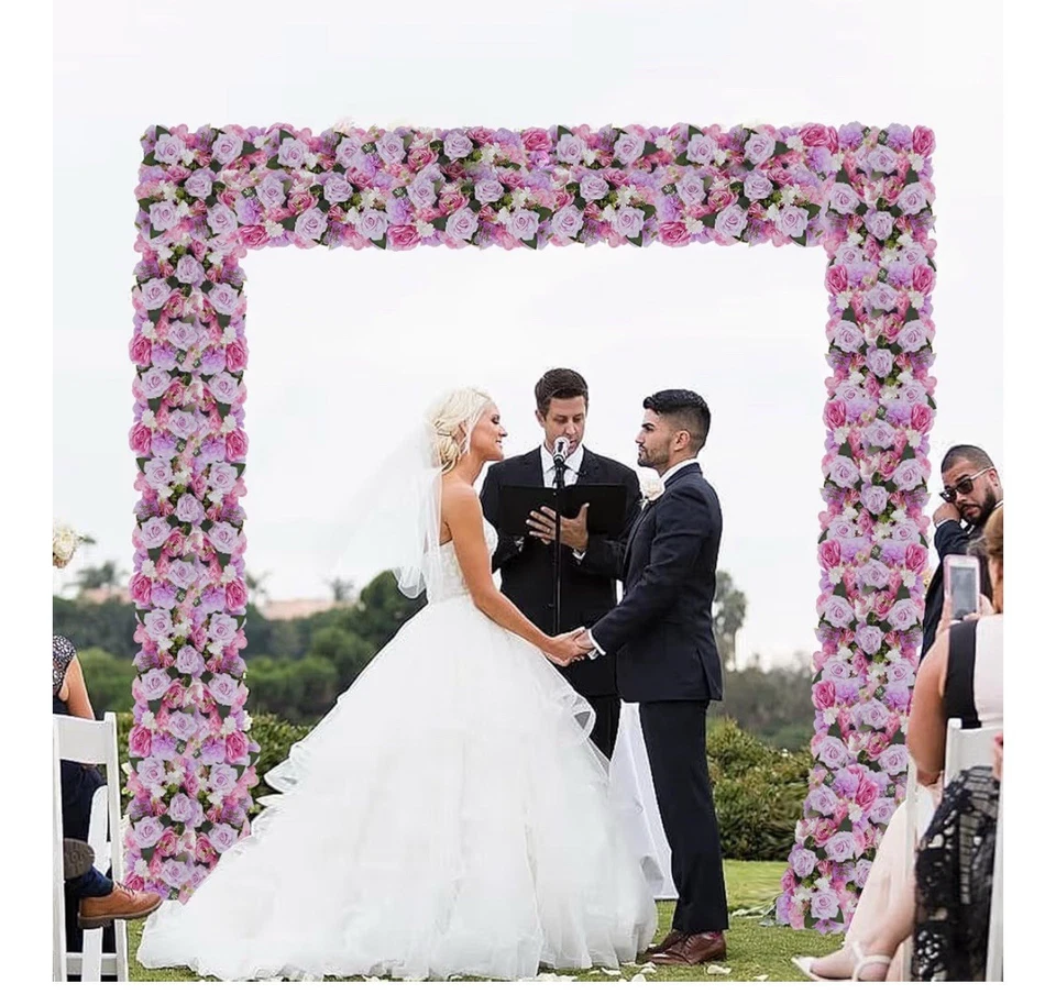 Flower Centerpieces 10 Pack Wedding Artificial Flowers Purple&Pink Arrangements - Image 2 of 4