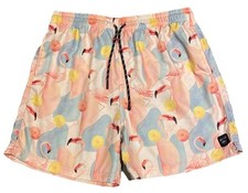 Spicy Tuna Pink Flamingo 5.5" Lined Swim Trunks Shorts XL UPF 50