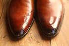Berluti Burnished Tan Brown Leather Zip up Chelsea Boots Shoes Mens UK 7.5