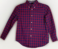 Polo Ralph Lauren Boys Shirt Long Sleeve Button Up Red Checked Size 5