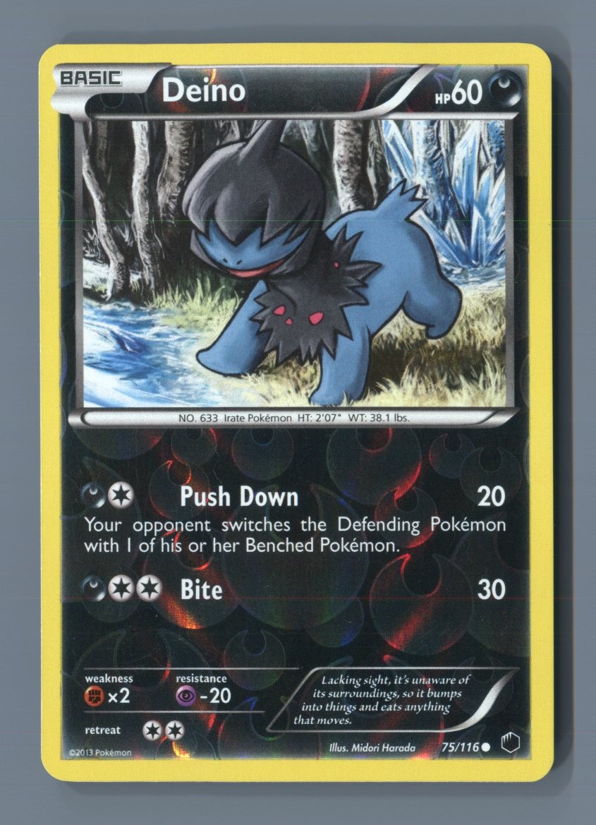 Deino 75/116 Common Plasma Freeze Pokemon Reverse Holo Lightly Played