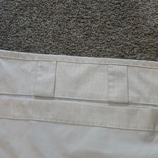 Set of 2 Oatmeal Beige Linen Blend Back Tab Lined Curtain Panels 52x88