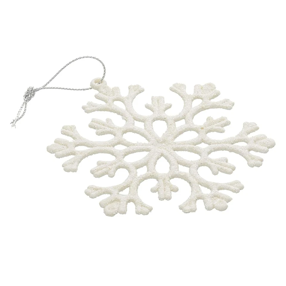 eCraftIndia Winter Season Clear Christmas Snowflakes | Christmas Tree Decoration - Image 2 of 4