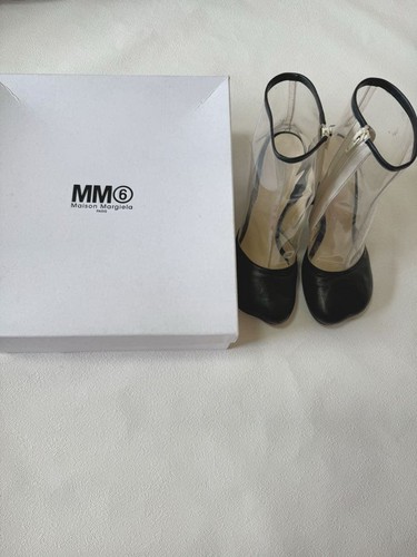 MM6 Maison Margiela Transparent High Heel Pumps Size 38 Black Women’s Shoes