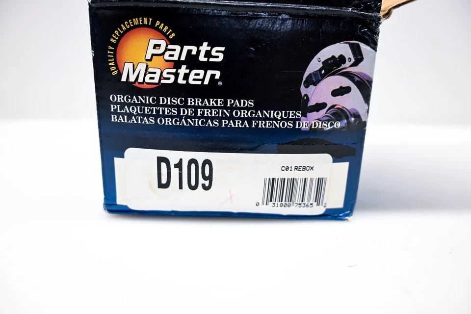 Kit de pastillas de freno orgánicas Parts Master D109 NOS Foto 3 de 3