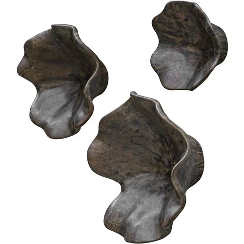 Uttermost 04361 Two Wood Mocha Brown Wood Wall Decor, Set of 3 - Picture 2 of 6