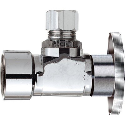Do it Best 3/8 In. FIP x 3/8 In. OD Quarter Turn Angle Valve DIB50PCLF SIM