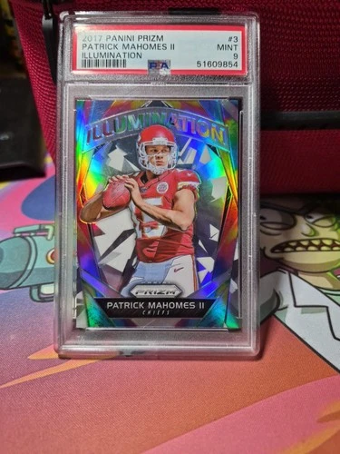 2017 PANINI PRIZM #3 PATRICK MAHOMES II PSA 9 ROOKIE ILLUMINATION SILVER RC 160