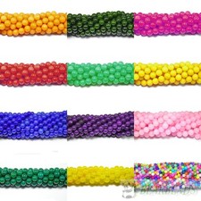 2 Strands Wholesale Top Quality Dyed Jade Gemstone Round Ball Spacer Beads 16"