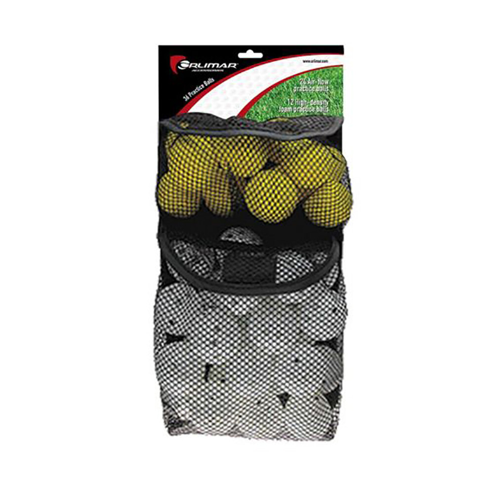 NEW Orlimar 12 Foam / 24 Plastic Practice Golf Balls 36 Piece Training