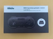 8Bitdo Sn30 2.4G Wireless Gamepad for Original SNES/SFC Transparent Black | NEW