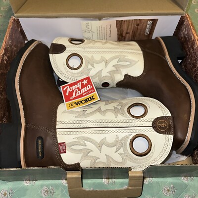 Tony Lama Fireball  Waterproof Composite Toe Work  Mens Brown Work 8.5 D Boots