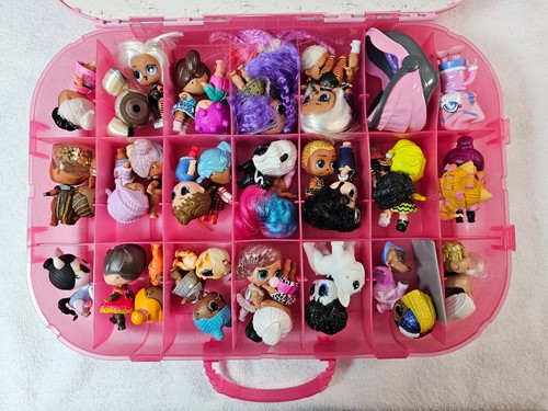 LOL Surprise Pink Storage Case 39 Dolls & Pets - Thrilla Neon Kitty Glitter more - Picture 4 of 7
