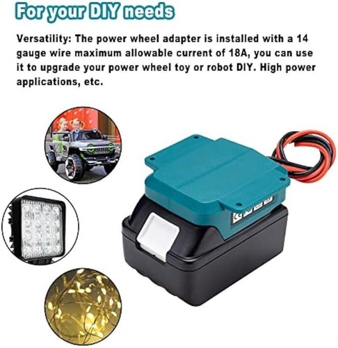 Adapter for Power Wheel for Makita 18V Battery Connector 12AWG Wire for DIY Toys - Picture 4 of 8