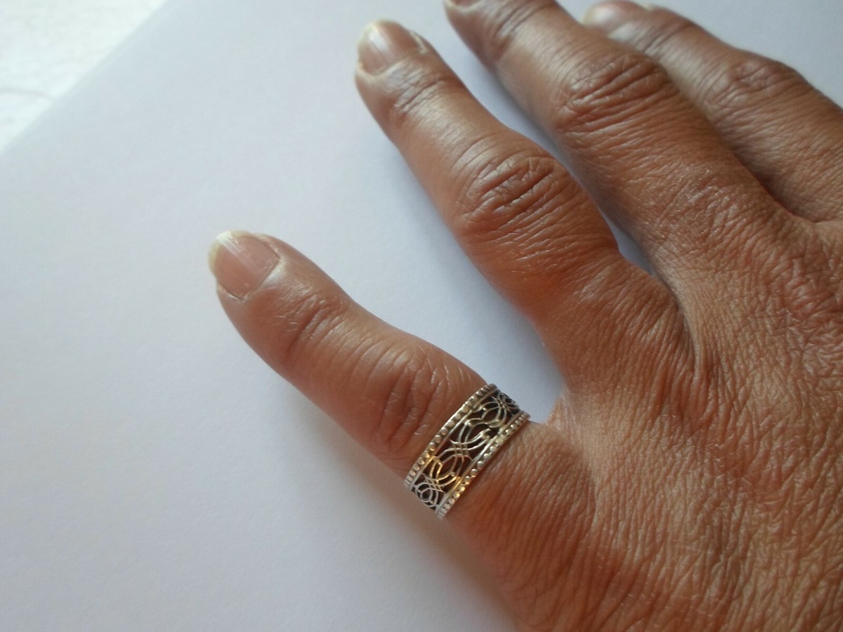Bague argent 925/ème de 6.20g, oxyde / Bijoux d'occasion