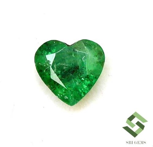 5x5 mm Natural Brazilian Emerald Heart Shape Cut Faceted 0.43 Cts Loose Gemstone - Picture 3 of 6