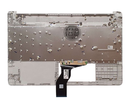 FOR HP 15S-EQ2155NG SILVER LAPTOP PALMREST COVER TOP CASE UK KEYBOARD - Afbeelding 3 van 4