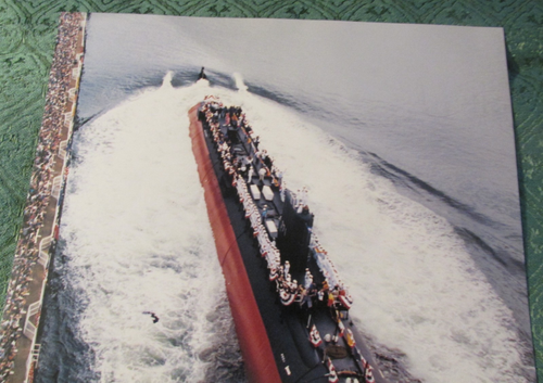 RARE Ship Submarine Launch BIW Bath Iron Works Photo USS Columbia (SSN 771) - Picture 2 of 6