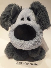 NICI Wusel & PIP Stoffhund ca. 18 cm grau Granulat wie NEU *