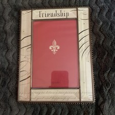 4x6 Metal And Glass Fringe Photo Frame