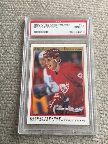 Sergei Fedorov 1990 o-pee-chee premier #30 psa  9