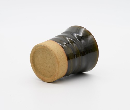 Cerámica Japonesa Oribe De Copa De Cerámica En Forma De Bambú En Forma De Bambú - Imagen 4 de 5
