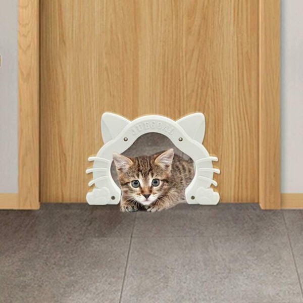 Juegoal Interior Cat Door Kitty Shaped Hole Pet for and Small Pets Fits