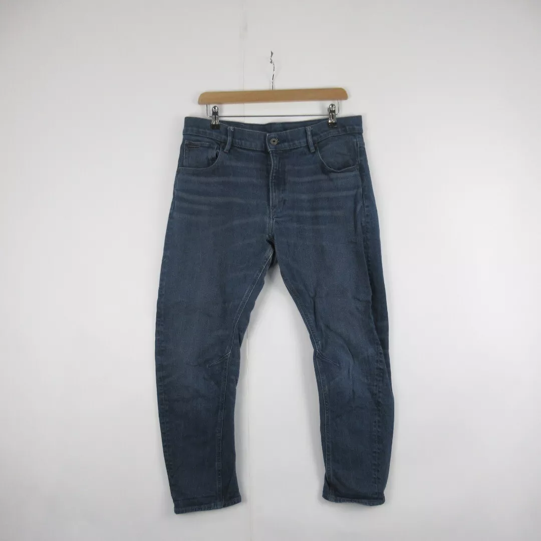 G Star Raw Arc 3D Boyfriend Jeans Trousers Mens W30 L32 Denim Blue Casual