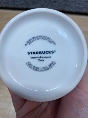 2012 Starbucks Coffee Cup Mug Red White Bird Menu Green Logo Christmas Holiday - Picture 6 of 7