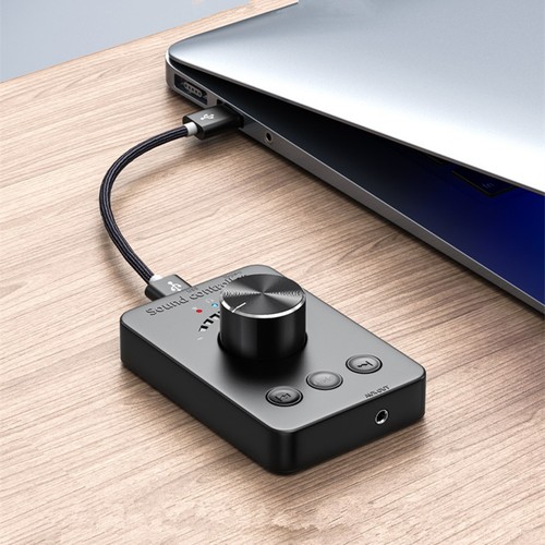 Audio Adjust USB Computer Volume Controller for Multimedia PC Speaker Laptop E - Afbeelding 4 van 14