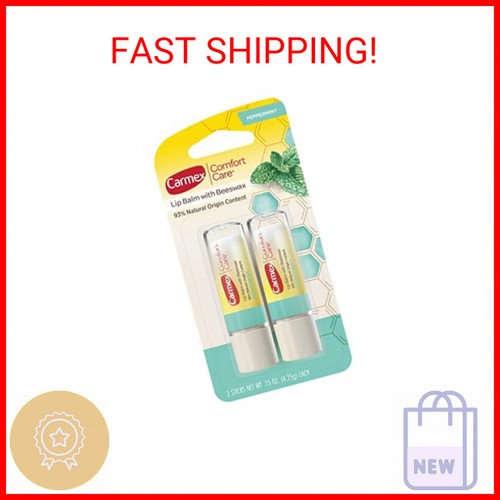 Carmex Comfort Care Lip Balm Stick with Beeswax, Peppermint Lip Balm - 0.15 OZ E