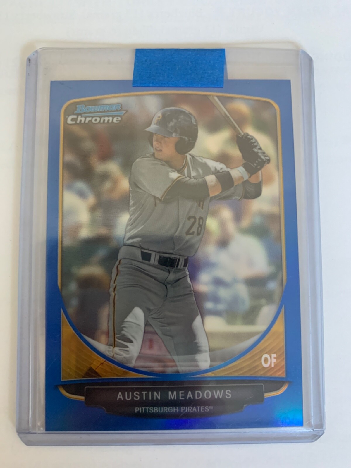 2013 Bowman Draft Chrome Austin Meadows #D /99 Blue Refractor #BDPP5 Pirates