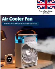 Portable 3 in 1 Fan Air Conditioner Household Small Air Cooler LED Night Lights