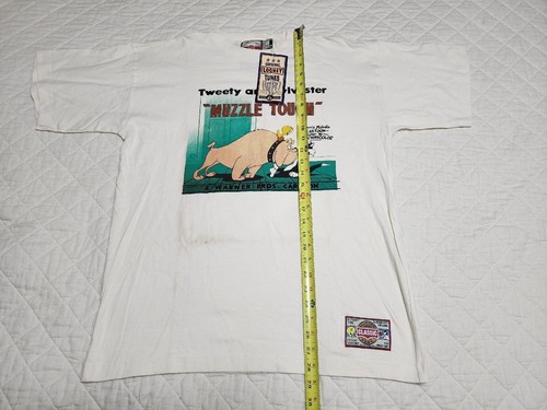 VTG Looney Tunes Classic Wear Sz M, Tweety & Sylvester, Muzzle Tough CHECK CONDI - Picture 9 of 10