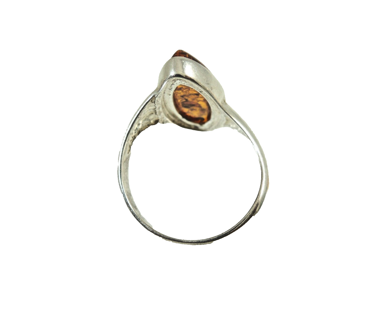 Bernstein Ring Sterlingsilber 925 Farbe Cognac Größe 59 Damen Amber BR033