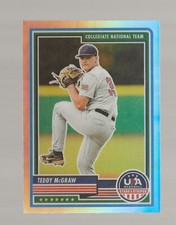 V80) 2023 Panini USA Stars and Stripes Teddy McGraw Silver Holo Prizm SP RC