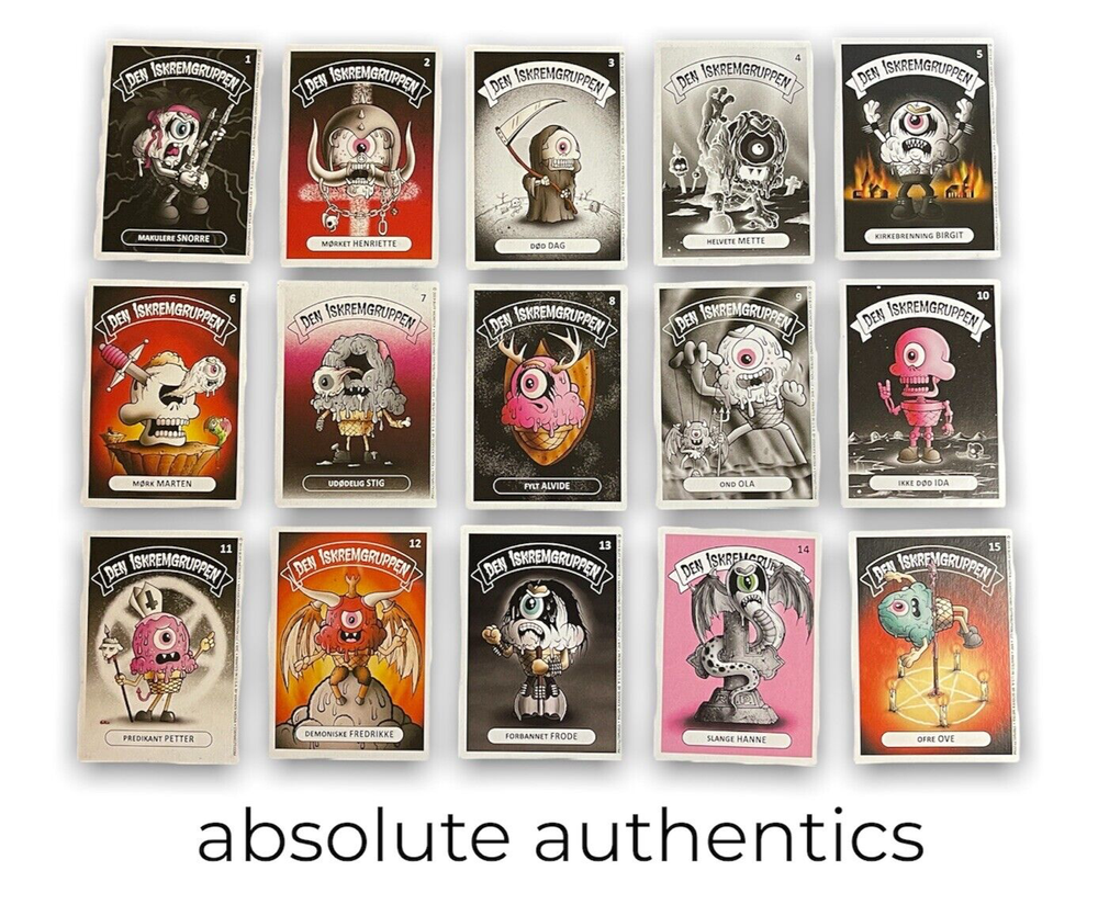 2019 The Melty Misfits NORWEGIAN Series 7 Complete 15 Card Set by Buff Monster
