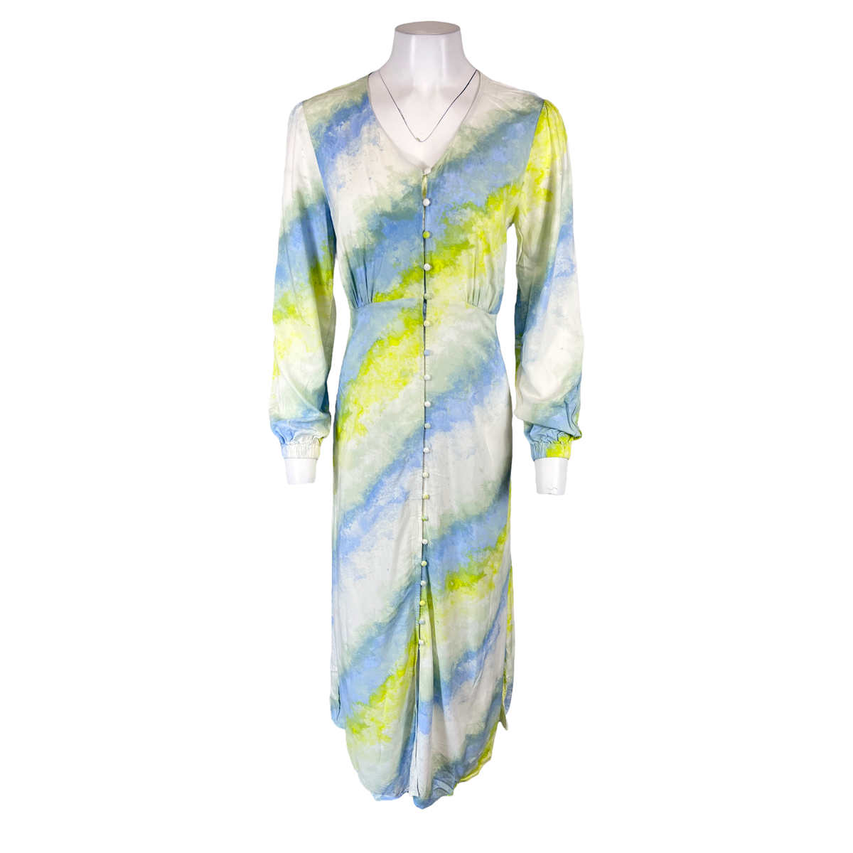 blue felt dress Nellie Drop Waist Maxi Dress in Blue