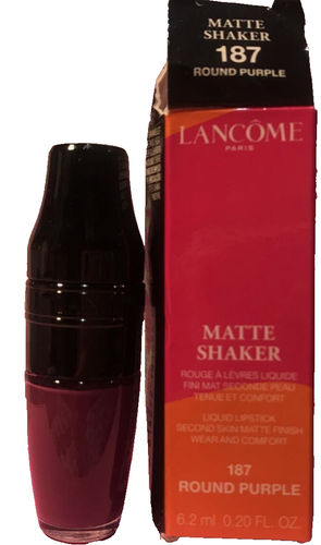 Lancome Matte Shaker Liquid Lipstick 187 ROUND PURPLE 0.20 Oz NIB - DISCONTINUED - 第 1/1 張圖片