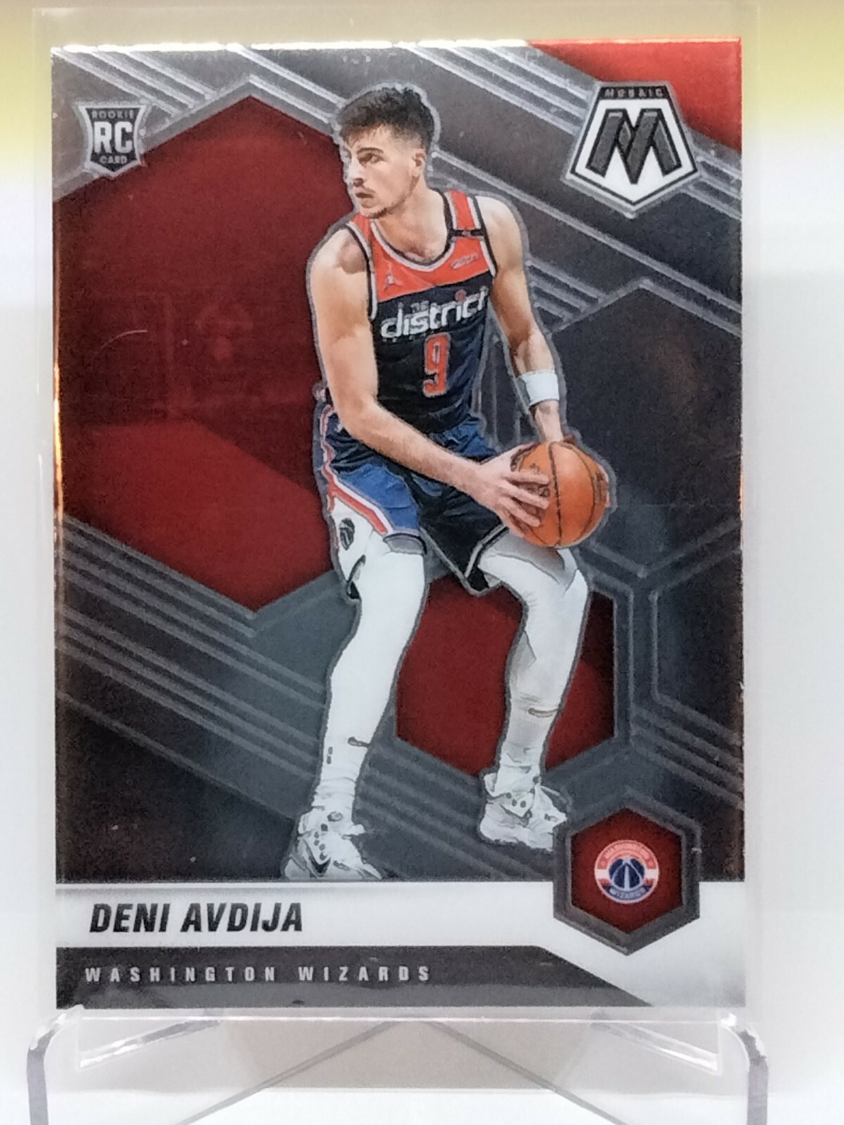 DENI AVDIJA 2020-21 Panini MOSAIC Chrome Base RC #217 Washington Wizards