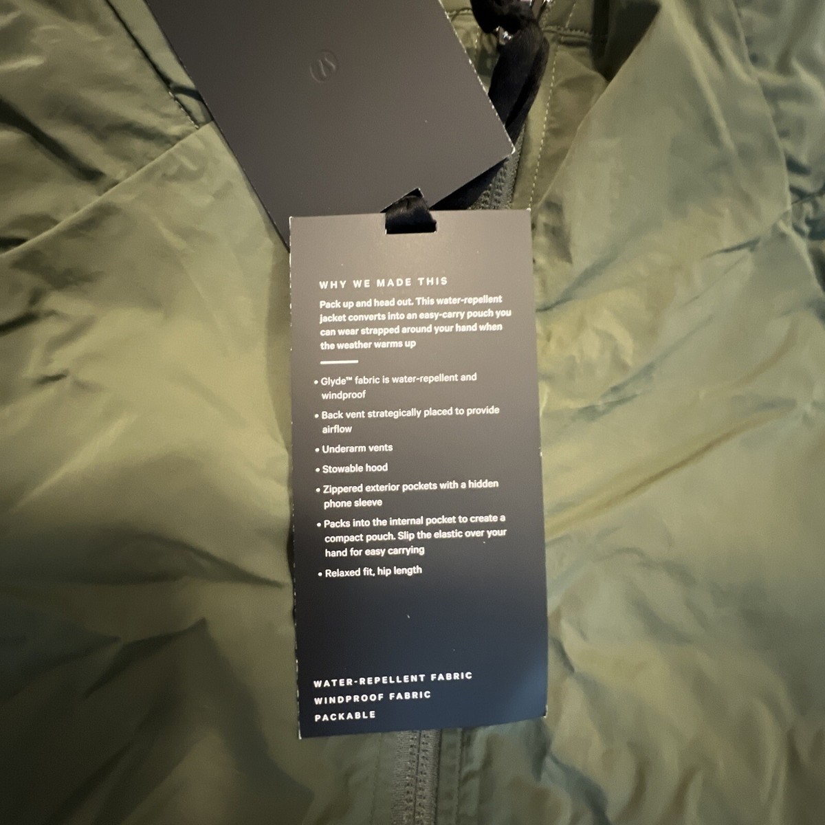 Lululemon EVERGREEN JACKET MEDIUM OLIVE SZ Large NWT | eBay