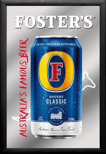 Set: 2 Spiegelbilder Fosters Cerveza 20x30 CM Impresión de Cristal Trasero Con - Imagen 2 de 3