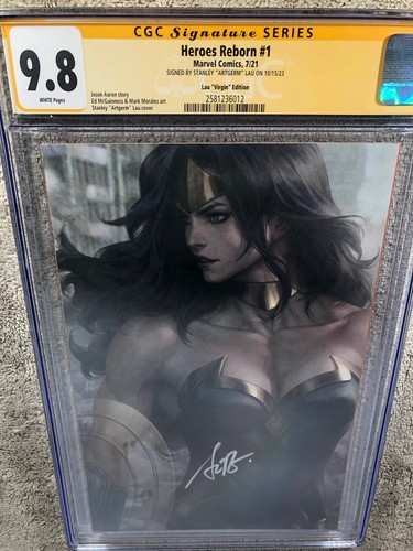 Heroes Reborn 1 CGC 9.8 SS Artgerm Virgin 1:100 Variant Squadron Supreme 7/21 - Picture 2 of 6