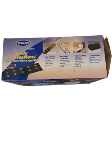 Dr Scholls Xpression Cushion Massage Mat with Remote 6 ft long Heat Electric - Picture 2 of 10